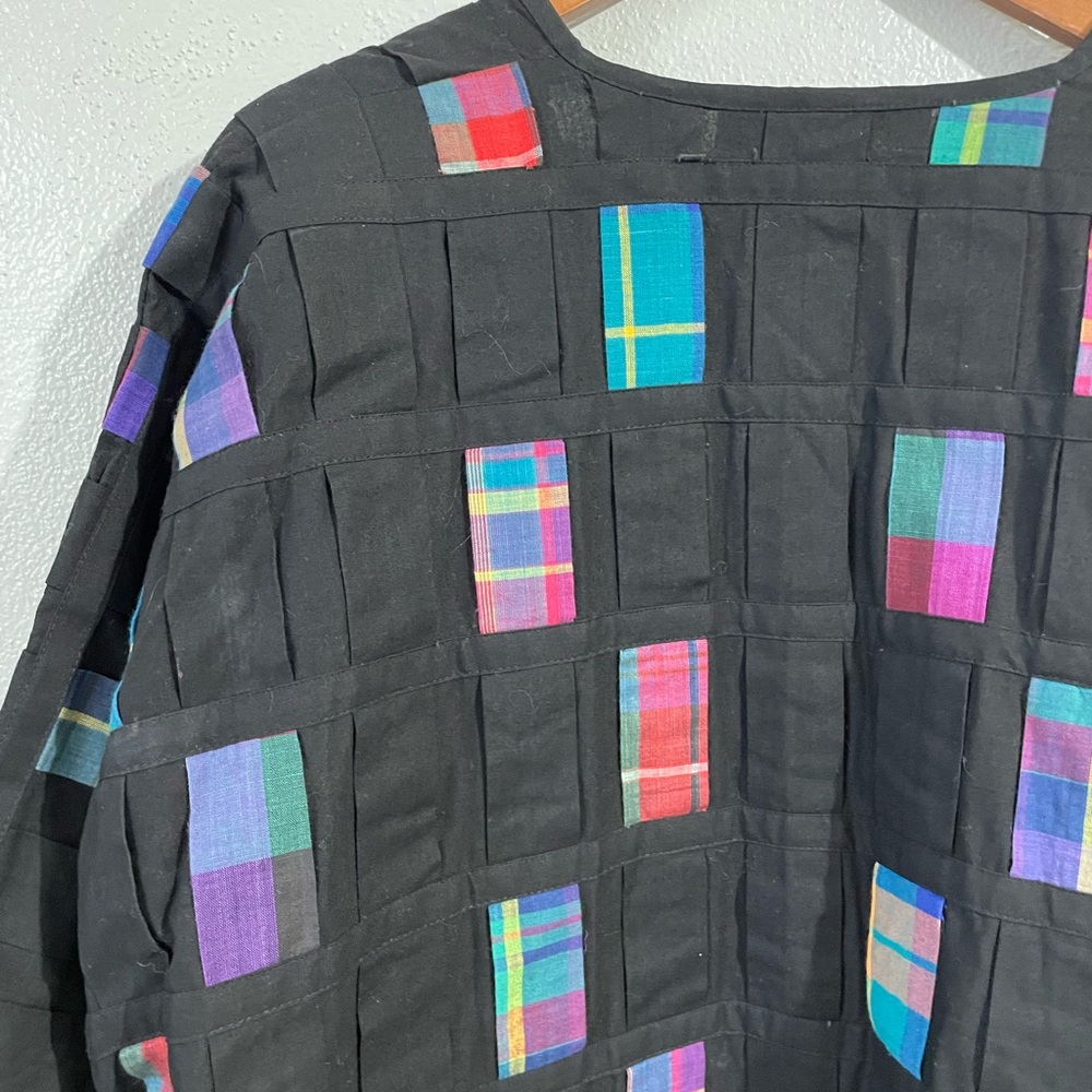 Yak Magik Patchwork Open Front Jacket Duster Boho… - image 13